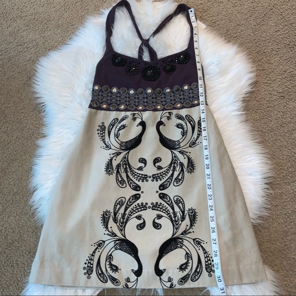 Free People Beaded Peacock Design Mini Dress - Picture 13 of 14